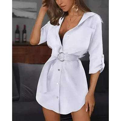 Luca | Stylisches Lace-Up Shirtkleid