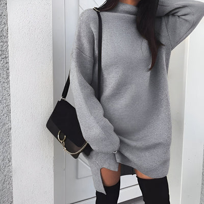 Saskia |  Herbst Oversized Rollkragenkleid