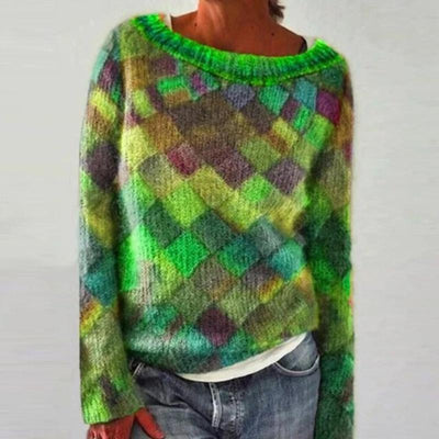 Livia® | Farbenfroher und stilvoller Pullover mit O-Ausschnitt