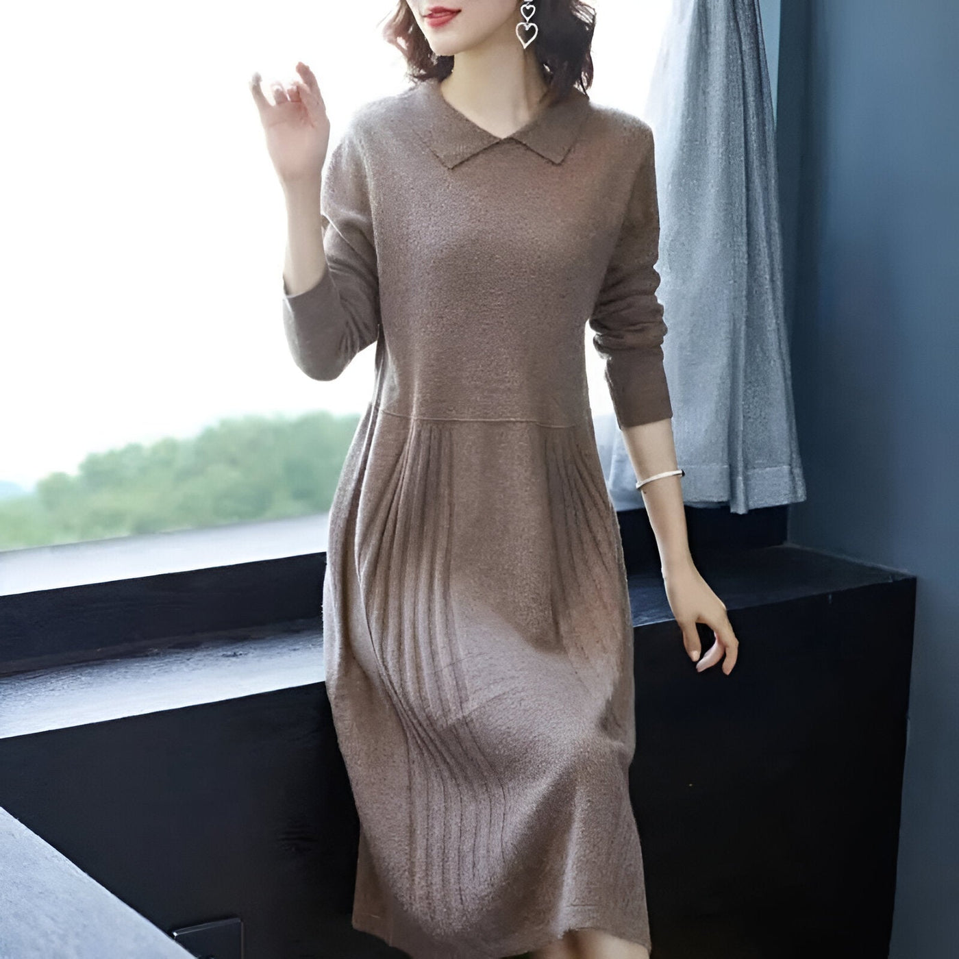 Elfriede | Mühelose Eleganz in einem gestrickten Maxikleid