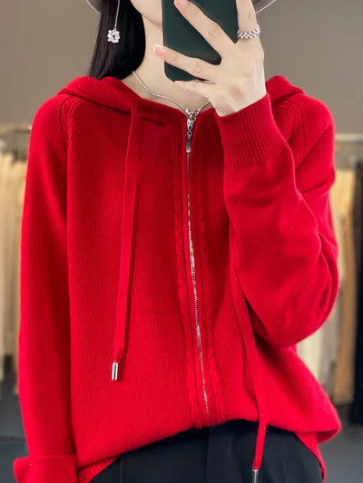 Aleka | Luxuriöser Kapuzen-Cardigan