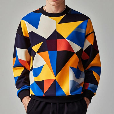 Geometrischer Pullover für Herren