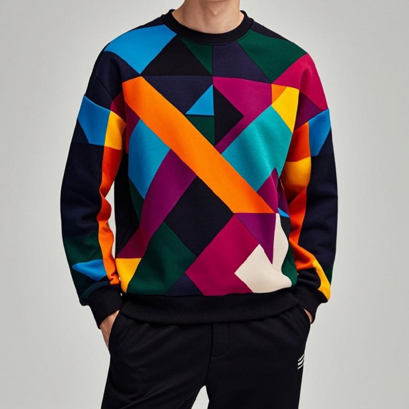 Geometrischer Pullover für Herren