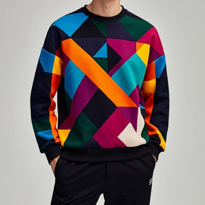 Geometrischer Pullover für Herren