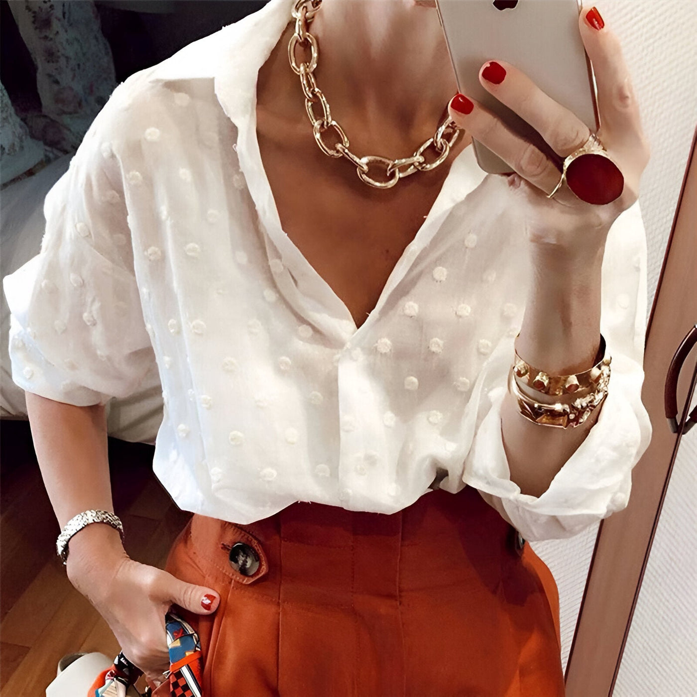 Kalina | Elegante Polka Dot Bluse
