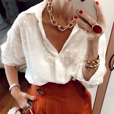 Kalina | Elegante Polka Dot Bluse