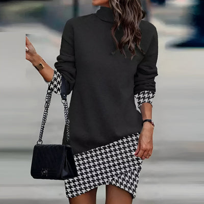 Theresa | Casual High-Collar Mini-Kleid