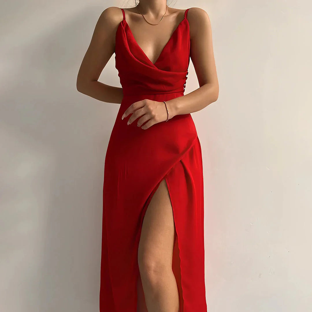 Chandra – Elegantes Satinkleid
