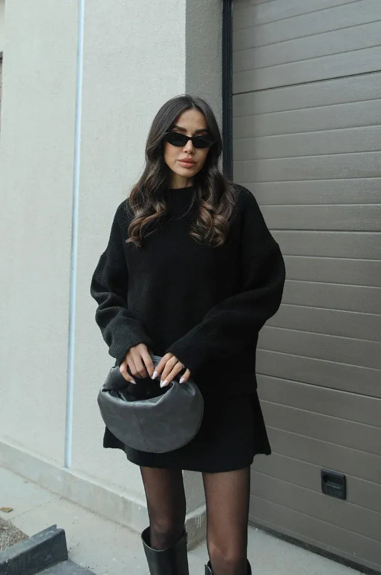 Rock und Pullover Set für Damen