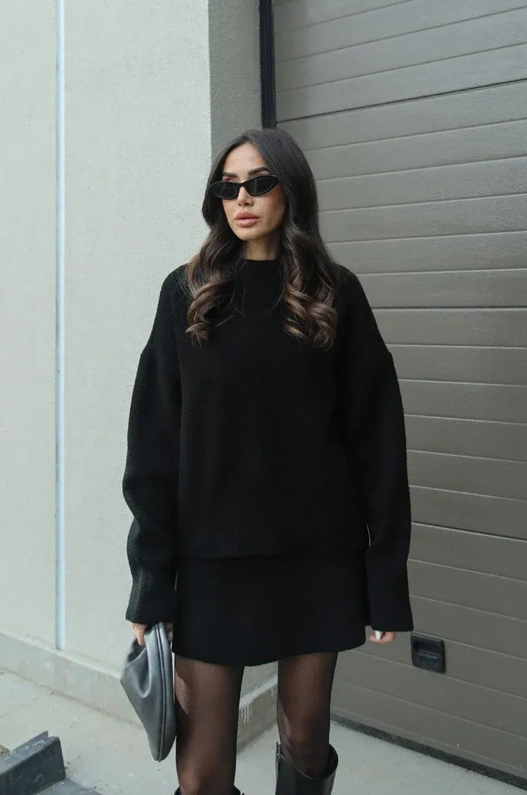 Rock und Pullover Set für Damen