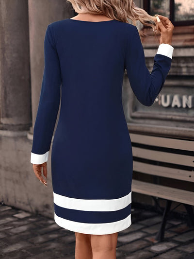 Apollonia | Lässiges Strick-Midi-Kleid mit Rundhalsausschnitt, Schlitz & Langärmeln