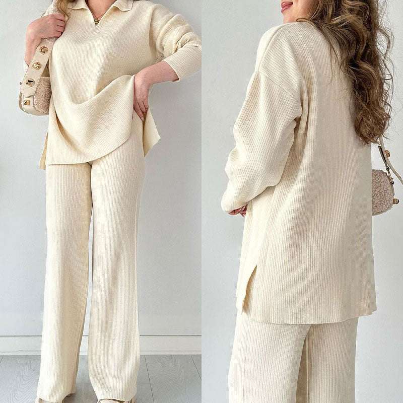 Carmen® | Lässiges zweiteiliges Set mit V-Ausschnitt und Schlitz