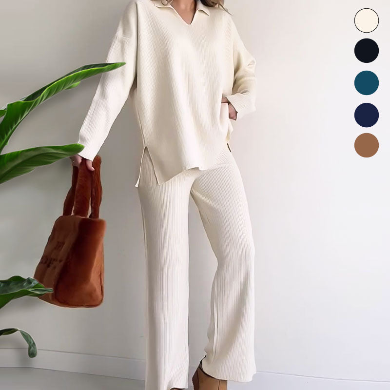 Carmen® | Lässiges zweiteiliges Set mit V-Ausschnitt und Schlitz