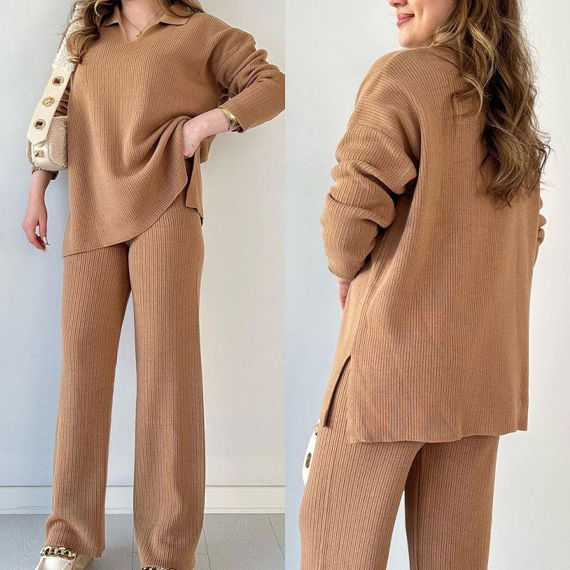 Carmen® | Lässiges zweiteiliges Set mit V-Ausschnitt und Schlitz