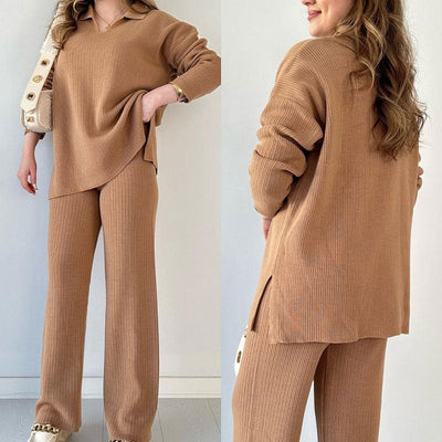 Carmen® | Lässiges zweiteiliges Set mit V-Ausschnitt und Schlitz