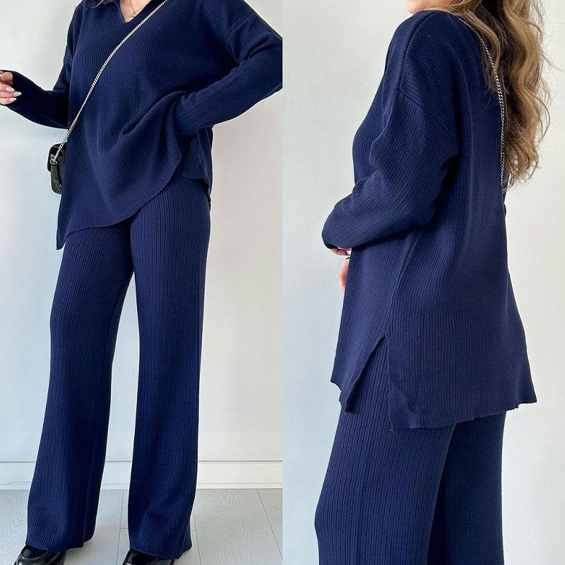 Carmen® | Lässiges zweiteiliges Set mit V-Ausschnitt und Schlitz