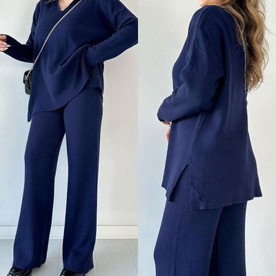 Carmen® | Lässiges zweiteiliges Set mit V-Ausschnitt und Schlitz