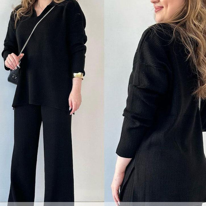 Carmen® | Lässiges zweiteiliges Set mit V-Ausschnitt und Schlitz