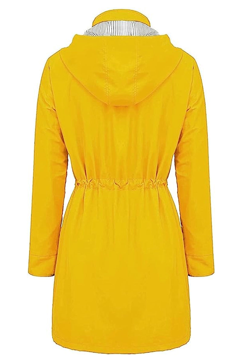 Sofia® | Wasserabweisende, gestreifte Windjacke mit Kapuze und Regenjacke