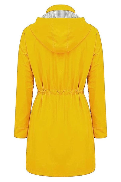 Sofia® | Wasserabweisende, gestreifte Windjacke mit Kapuze und Regenjacke