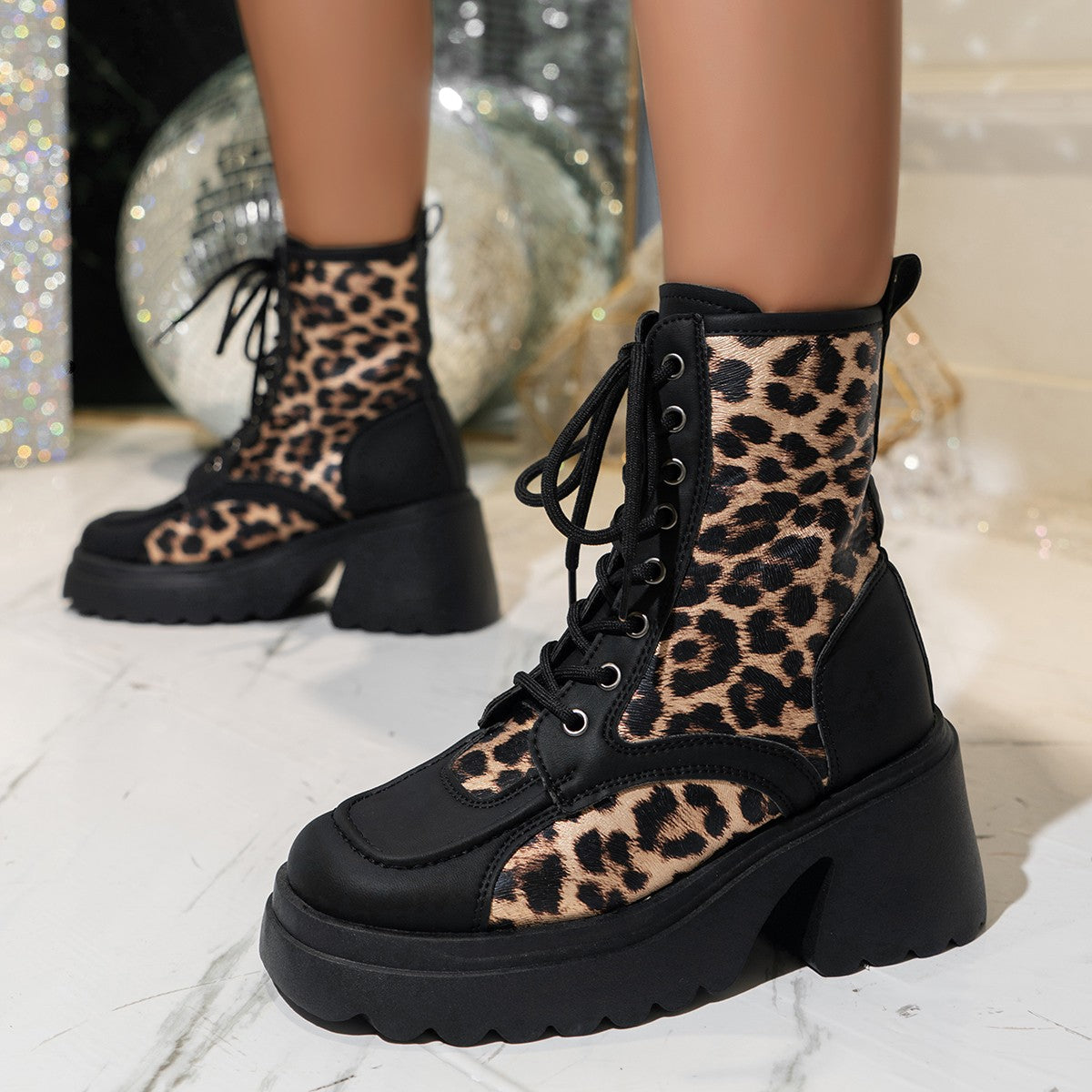 Dallas | Auffällige Leopardenprint-Stiefel