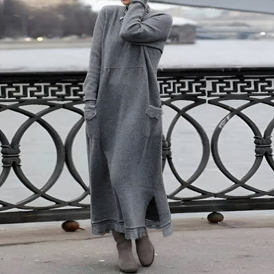 Cornelia | Gemütliches Samt Sweatshirt Kleid