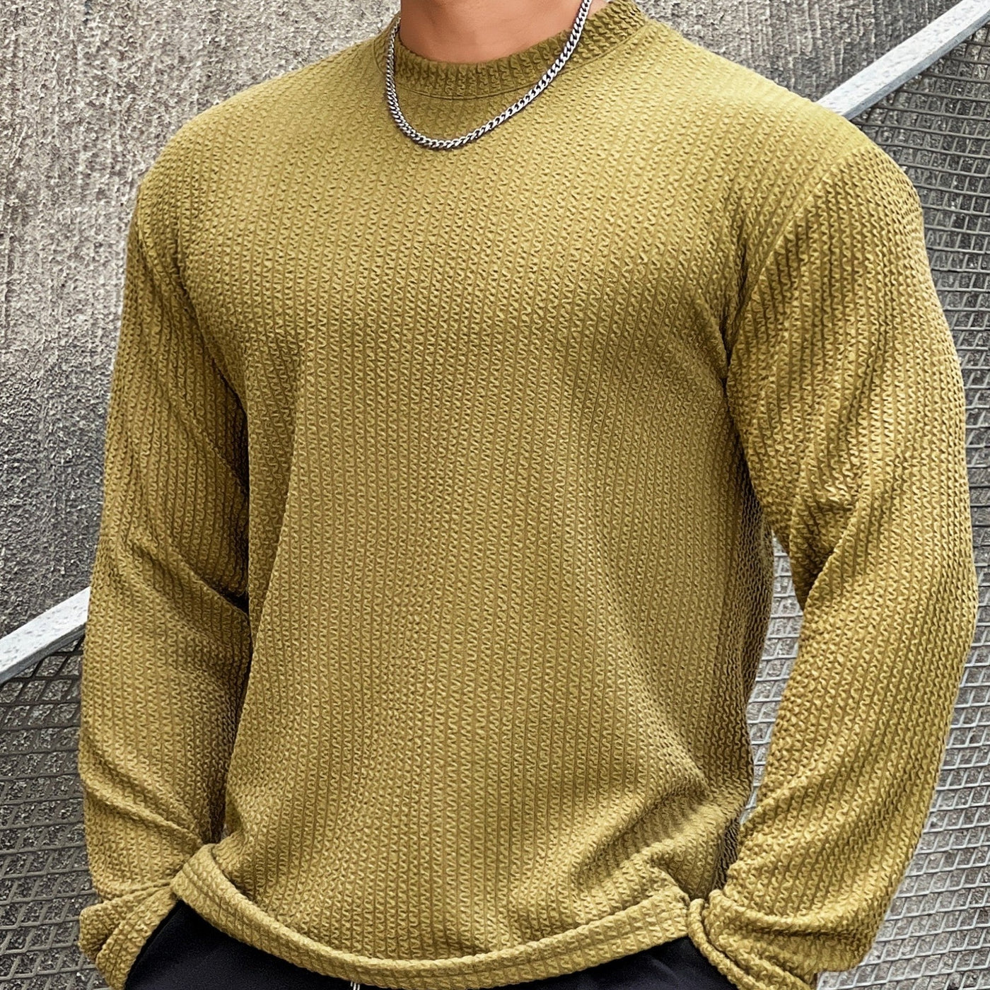Rundhals Pullover für Herren