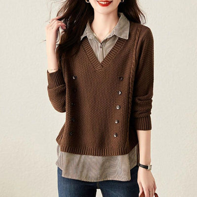 Anden | Zweiteiliger Strickpullover für Frauen