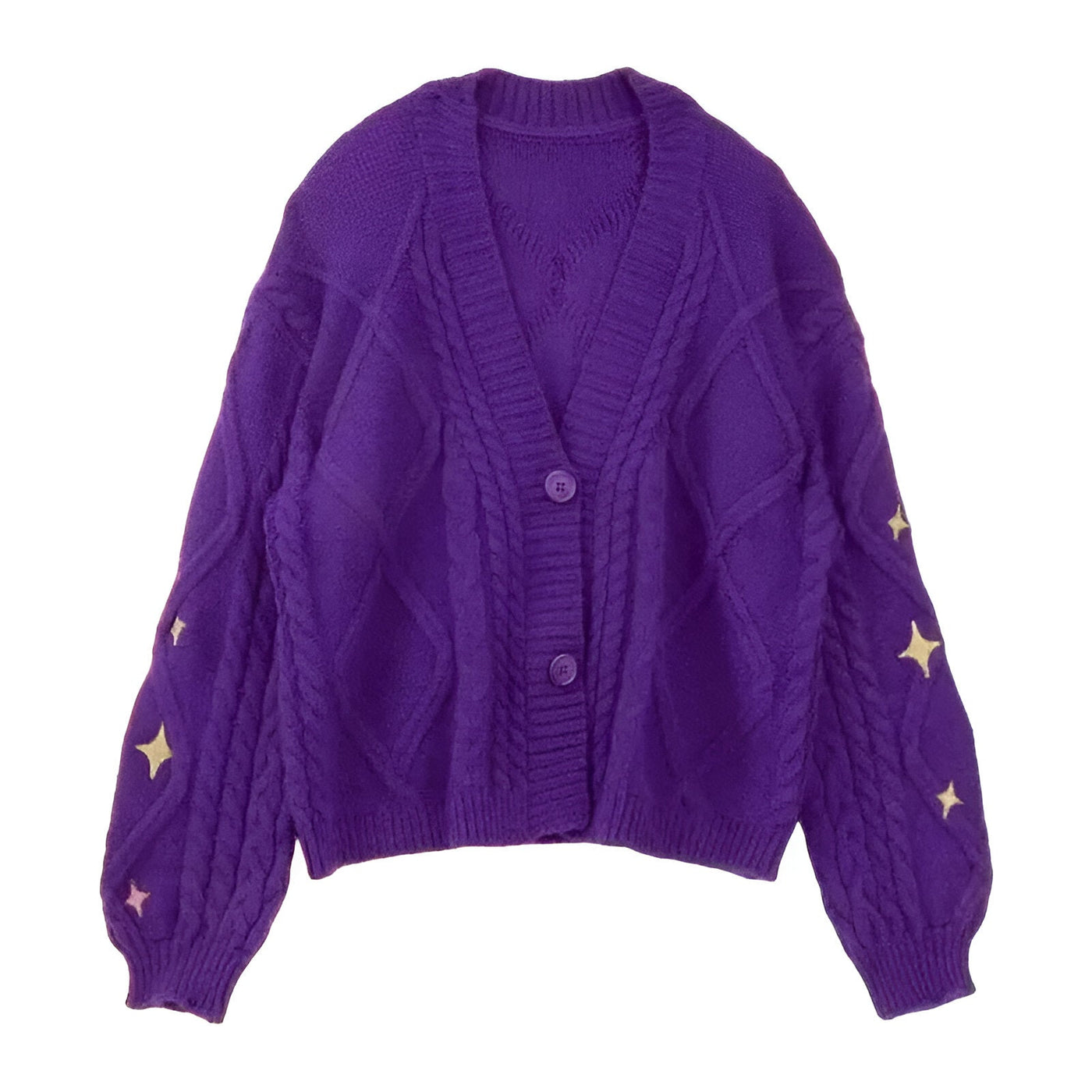 Livia | Gemütliche Strickweste mit Sternstickerei