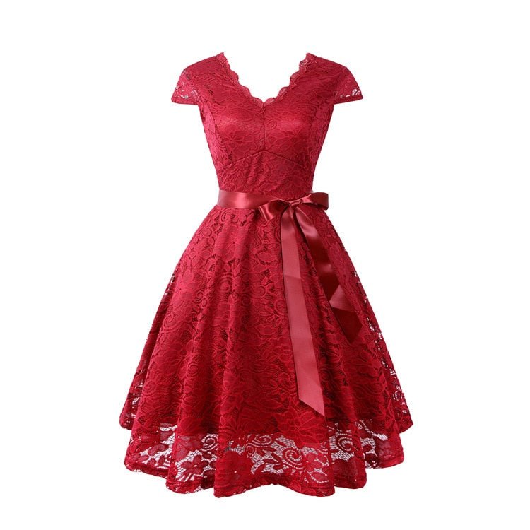 Stilvolles Midi Party Kleid Akari