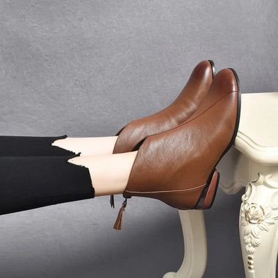 Emil | Winter Vintage Lederstiefel für Frauen