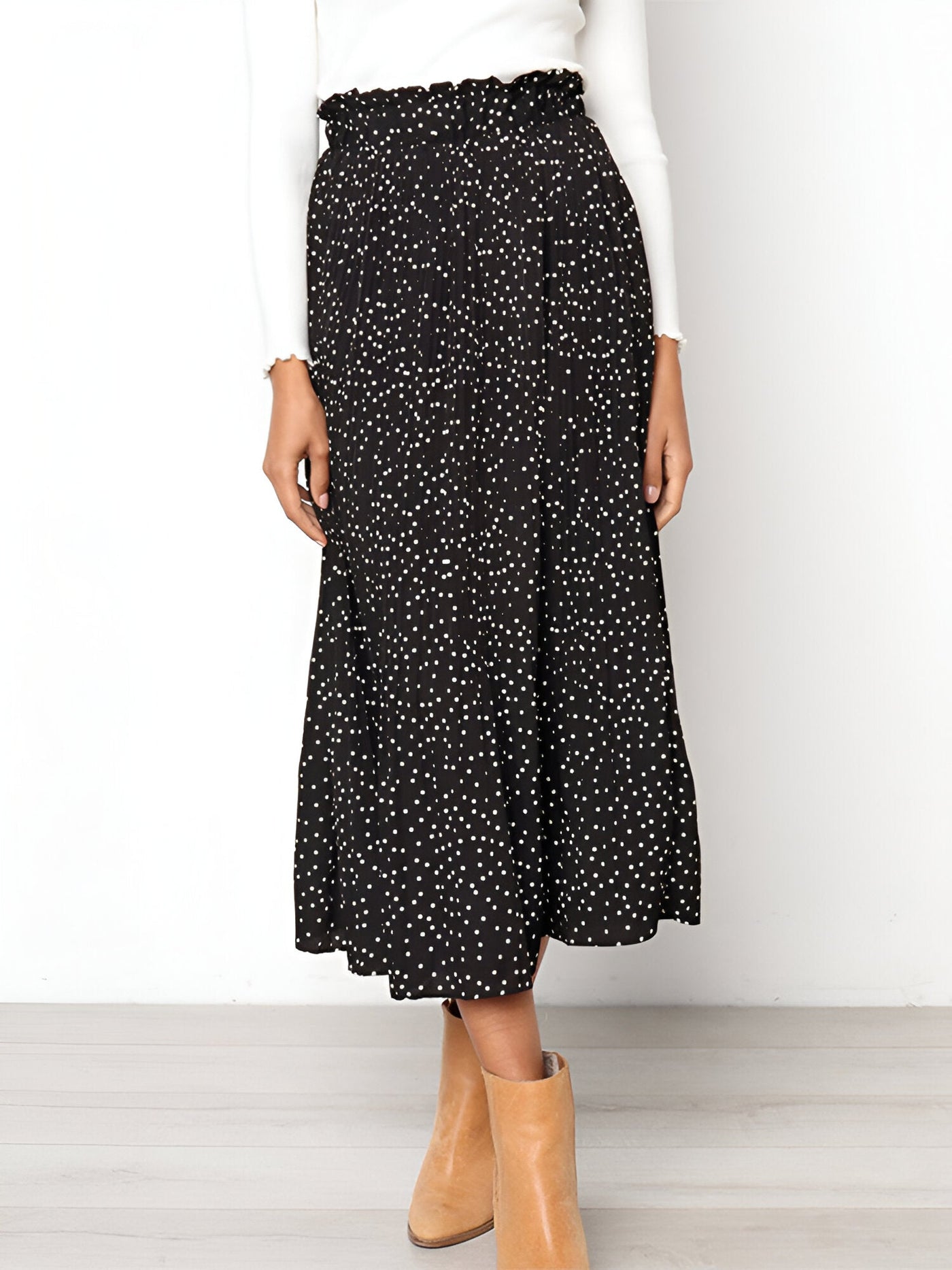 Yasmin |Print Plissee-Midirock für Frauen