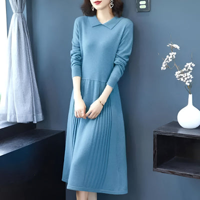 Elfriede | Mühelose Eleganz in einem gestrickten Maxikleid