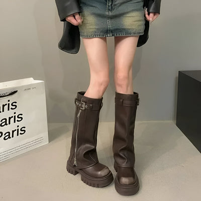 Antoinette | Schicke Winter Bikerstiefel mit stilvollem Akzent