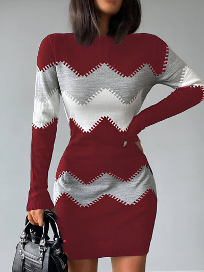 Sigrun | Elegantes Strick-Bodycon Mini-Kleid