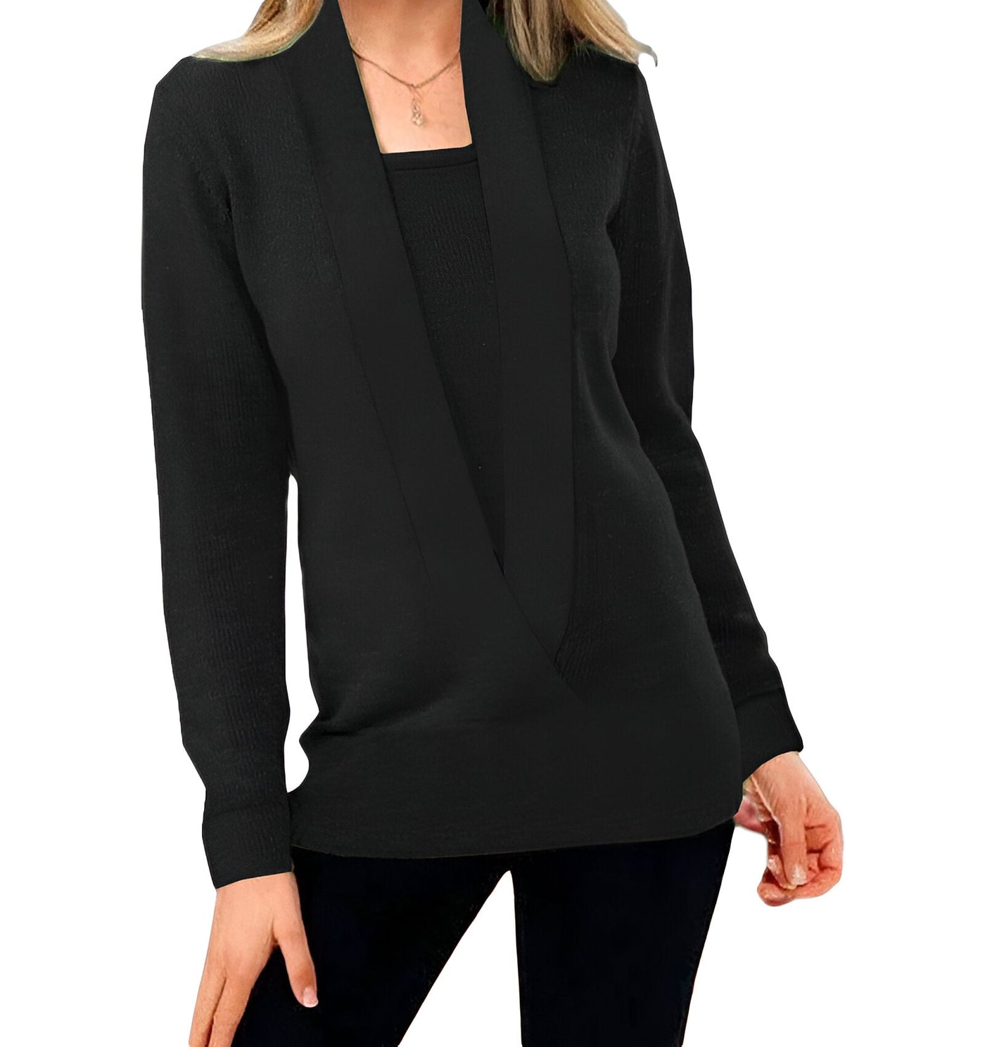 Nina | Eleganter & Bequemer V-Ausschnitt Strickmantel