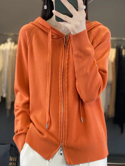Aleka | Luxuriöser Kapuzen-Cardigan